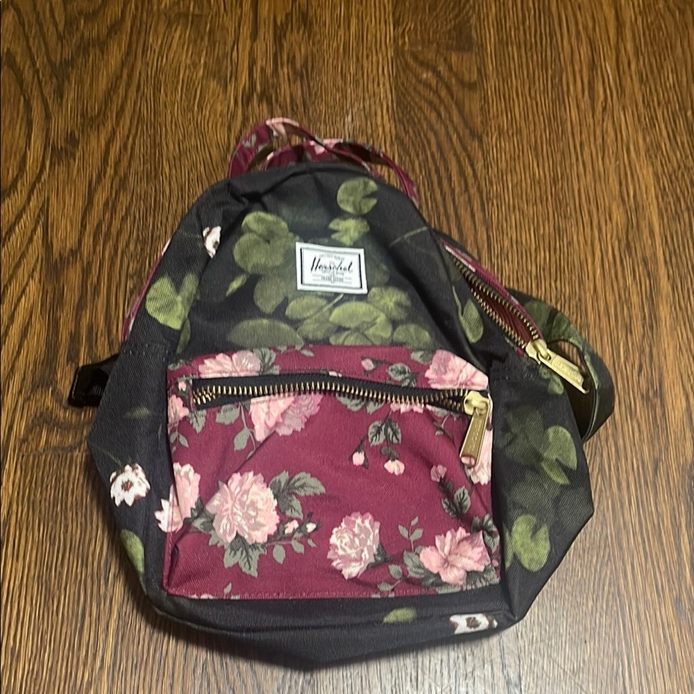 Herschel Supply Company Women's Backpack - Black, Green, and Pink Floral